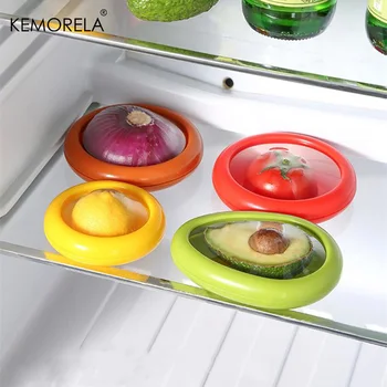 KEMORELA Kitchen Прозрачный Многоразовый Герметичный ящик для хранения свежих фруктов и овощей, легко моющиеся кухонные принадлежности