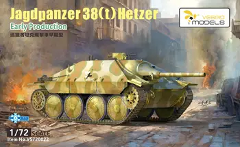VESPID VS720022 в масштабе 1/72, Германия, Jagdpanzer38 (t) Комплект моделей раннего производства Hetzer