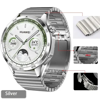 22 мм Ремешок для часов из нержавеющей Стали Huawei Watch GT4/GT3 Pro 46 мм Ремешок для Watch4 4Pro 3Pro GT2 46 мм Быстроразъемный браслет