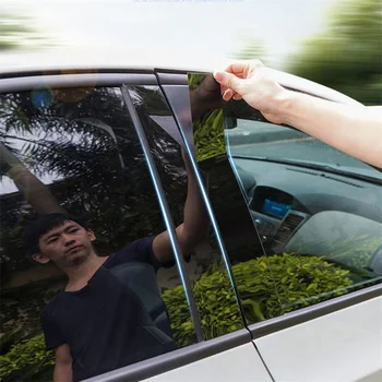 Для нового CRV 8-10 поколения для Civic Наклейка на центральную стойку окна, накладка, наружная пленка, автозапчасти, наклейка для украшения автомобиля