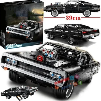Технический автомобиль Dodge Charger, гоночный автомобиль, строительные блоки, модель 42111, кирпичи, игрушки из фильма 