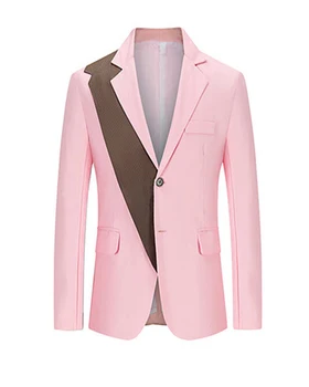 Черный/белый/Синий/розовый/красный Мужские костюмы, Блейзер, приталенный костюм, пальто в тон, 1шт Легкий деловой костюм, Только один пиджак