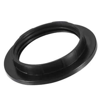 Кольца для розеток uxcell E26 / E27, держатель абажура, переходное кольцо для замены светильников, черный, упаковка из 6 штук