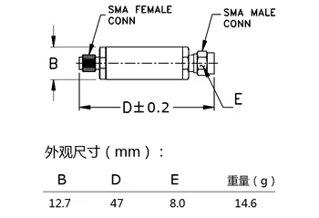 ATB-xx Изолированный аттенюатор постоянного тока SMA, Коаксиальный фиксированный аттенюатор / радиочастотный аттенюатор 10-1000 МГц