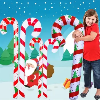 Трость Санта-Клауса, воздушные шары, сувениры для новогодней вечеринки, Рождественские украшения для дома, украшения для помещений и улицы 90/120 см