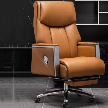 Роскошные офисные кресла, Эргономичное кожаное Удобное поворотное кресло, Офисные кресла для учебы, Игровая мебель для офиса