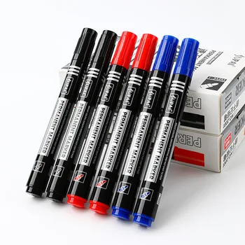 Набор маркеров из 10 палочек, Водонепроницаемые Метки и цифры Логистической ручкой с большой Головкой, быстросохнущие, не стирающиеся Кончики диаметром 2,8 мм Черного, красного и синего цветов