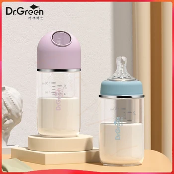 Dr.Green Новое обновление Профессиональной бутылочки с широким горлышком, бутылочки для новорожденных, Высокое боросиликатное стекло, 150 мл / 240 мл, моющиеся бутылочки