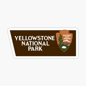 Знак Йеллоустонского национального парка 5ШТ Автомобильные наклейки для украшения камеры хранения Холодильника Милый фон Забавное Мультяшное окно