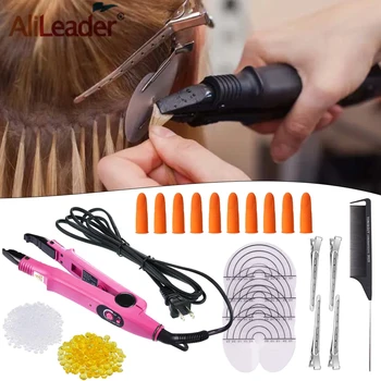 Набор инструментов для наращивания волос Pro Fusion Iron 100 г Итальянского кератинового клея Шаблоны для защиты клея Fusion Заколки для пальцев